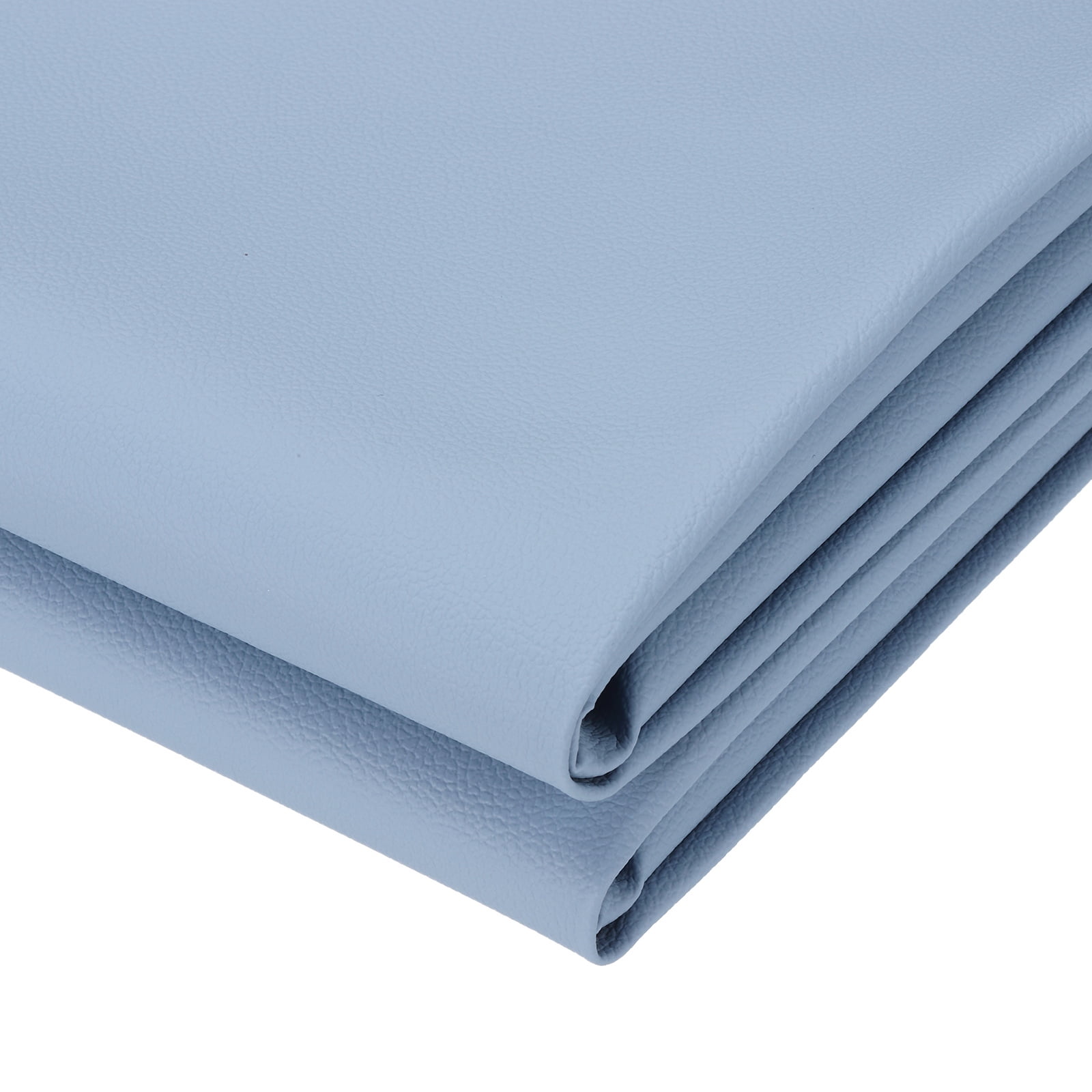 63x39.4in Faux Leather Sheets,  Faux Leather Fabric Sheets Vinyl Fabric Synthetic Soft Waterproof PU for Replacement Upholstery Car, Sky Blue