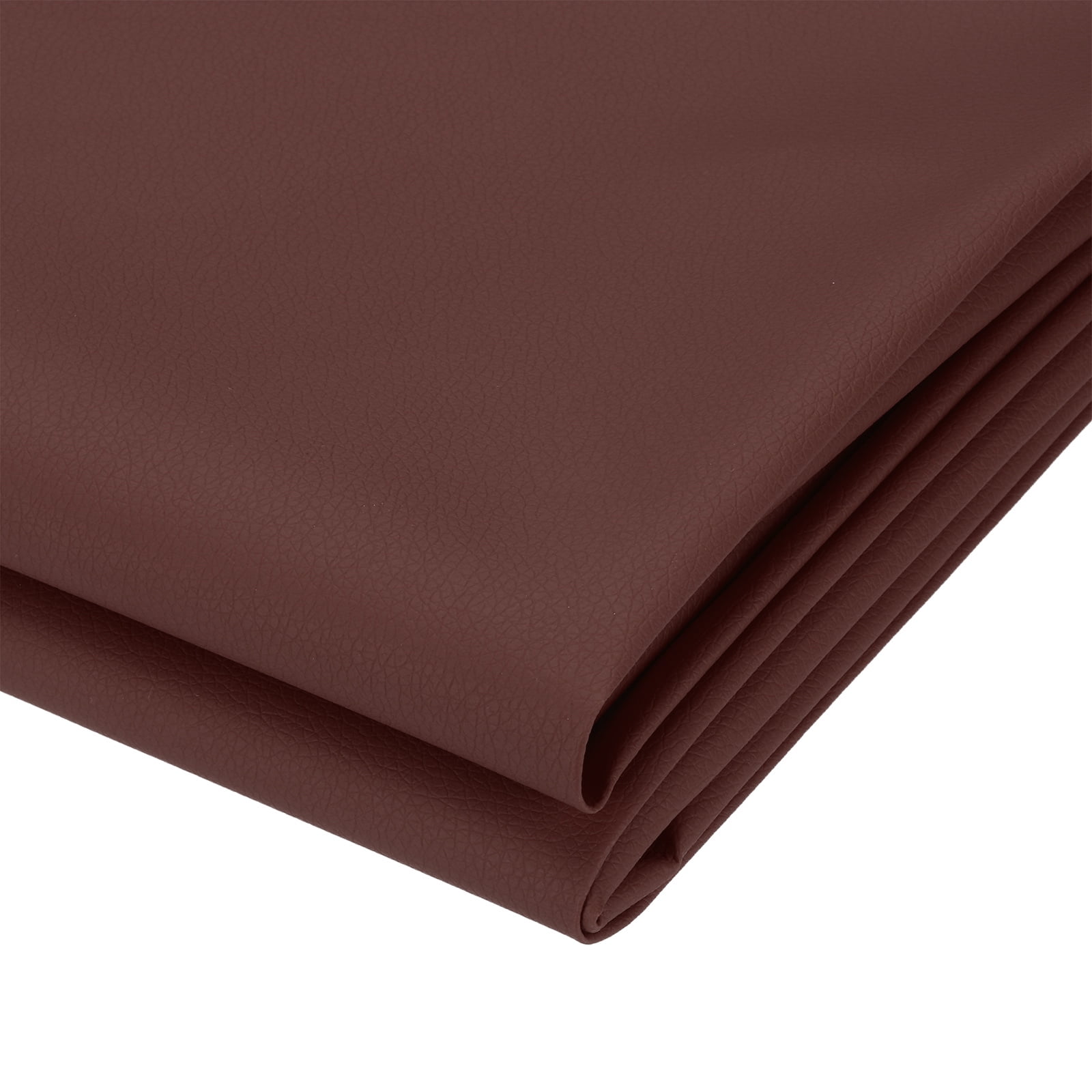 63x39.4in Faux Leather Sheets, Faux Leather Fabric Sheets Vinyl Fabric Synthetic Soft Waterproof for Replacement Upholstery Car, Dark Brown Red