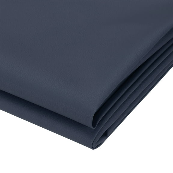 63x39.4in Faux Leather Sheets, Faux Leather Fabric Sheets Vinyl Fabric Synthetic Soft Waterproof for Replacement Upholstery Car, Navy Blue