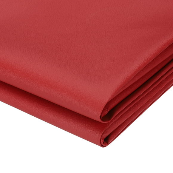63x39.4in Faux Leather Sheets, Faux Leather Fabric Sheets Vinyl Fabric Synthetic Soft Waterproof PVC for Replacement Upholstery Car, Wine Red