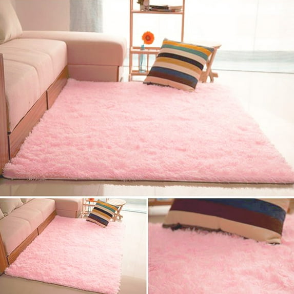 63x47.2 inch Bedroom Long Plush Area Rug Soft Faux Fur Non-Slip Floor Mat Carpet Home Decor