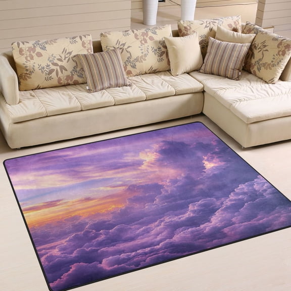 63x48in Area Rug for Living Room Non-Slip Carpet Soft and Washable Floor Mat for Home Comfort Fluffy Clouds