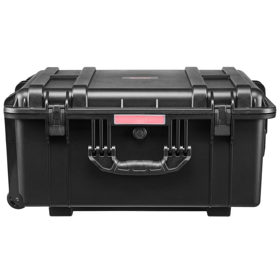 63x50x32cm IP67 Waterproof Hard Case - Heavy Duty Protective Dry Box with Pre-Cut Foam, Wheels & Retractable Handle - Shockproof/Dustproof for Travel, Hunting, Military, Camera Equipment Storage