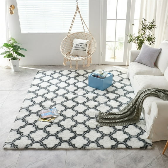 63x79 inch /47x63 inch /32x63 inch Super Soft Fluffy Floor Rug Washable Shag Rug Shaggy Area Rug Bedroom Dining Room Anti-skid Carpet Yoga Mat Child Play Mat