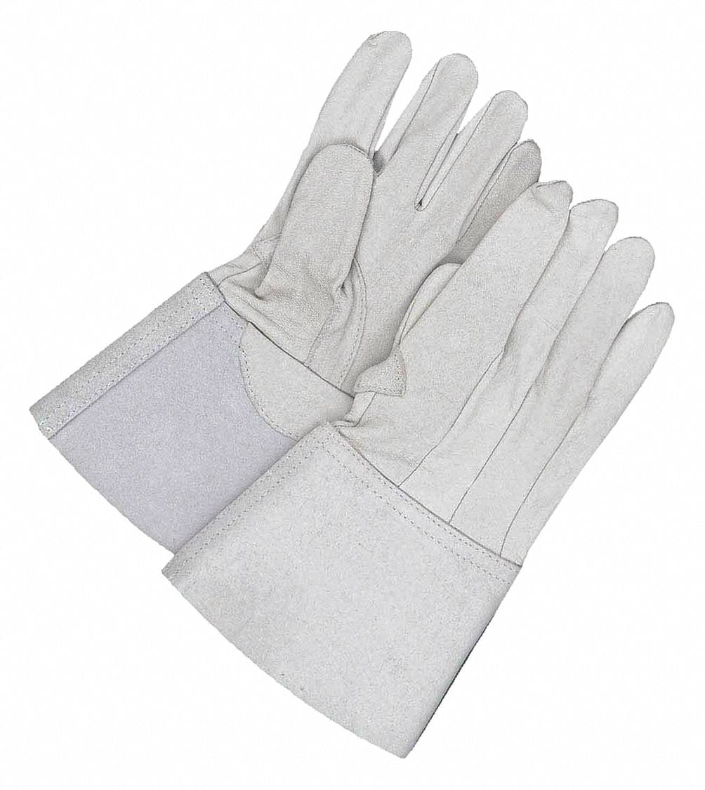 64-1-1241-9 Welding Glove TIG Grain Goatskin White, Size 9