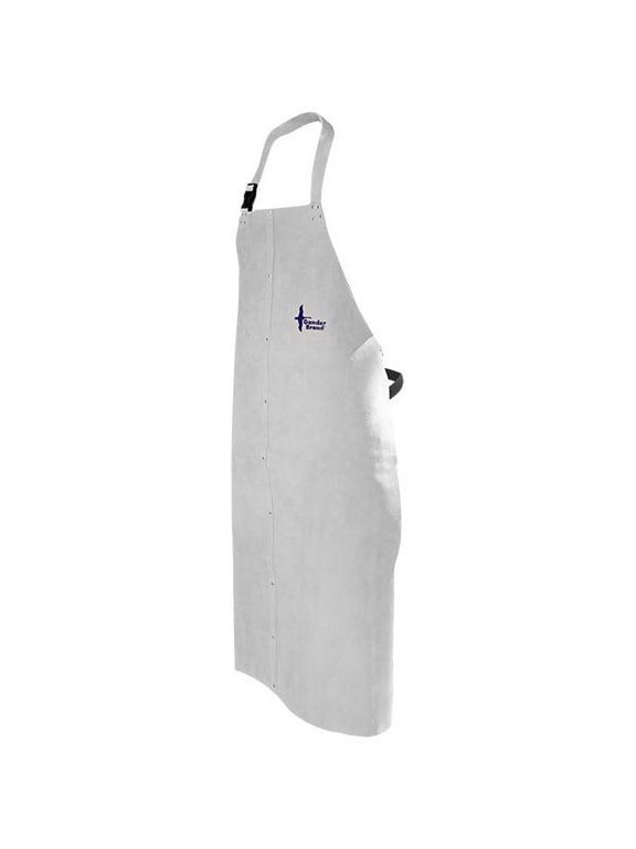 64-1-63-52 Welding Apron Leather Bib Apron 24x52 Pearl Grey, Size 52