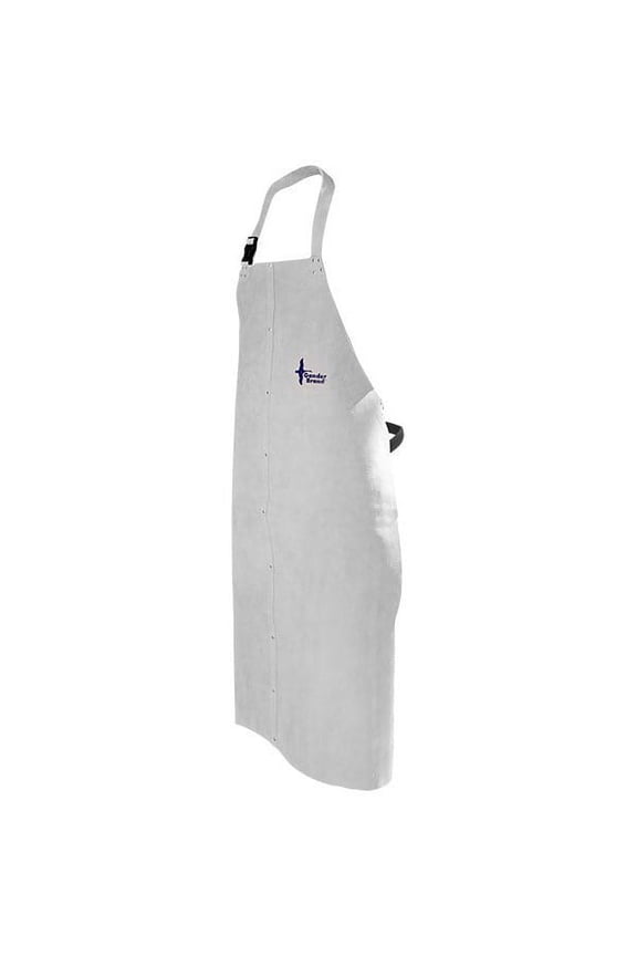 64-1-63-52 Welding Apron Leather Bib Apron 24x52 Pearl Grey, Size 52