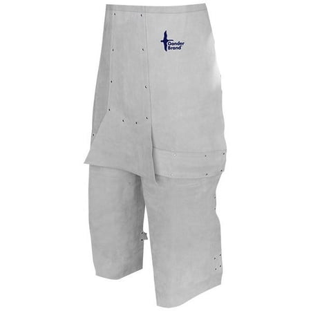 64-1-64 Welding Apron Leather Split Leg Waist Apron 24x32 Pearl Grey