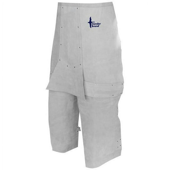 64-1-64 Welding Apron Leather Split Leg Waist Apron 24x32 Pearl Grey