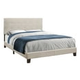thumbnail image 1 of 64.25" x 85.25" x 45" Beige Linen - Queen Size Bed, 1 of 10