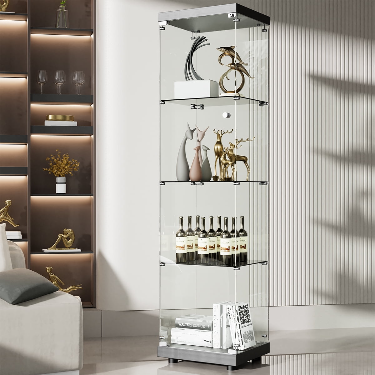 Glass corner display unit discount