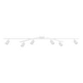 thumbnail image 1 of Globe Electric 64" Minimalist 6-Light Matte White Track Light Swivel Bars Pivoting Track Heads, 1 of 8