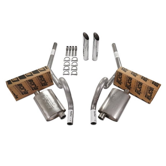 64-72 GM A Body Car 2.5" Dual Exhaust Kit Borla Pro XS Rear Exit SW Tip