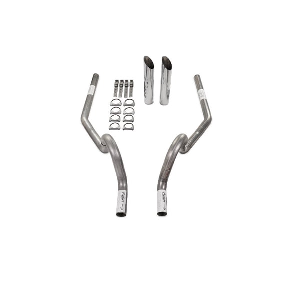 64-72 GM A Body Car 2.5" Dual Exhaust Kit No Muffler Rear Exit SW Tip