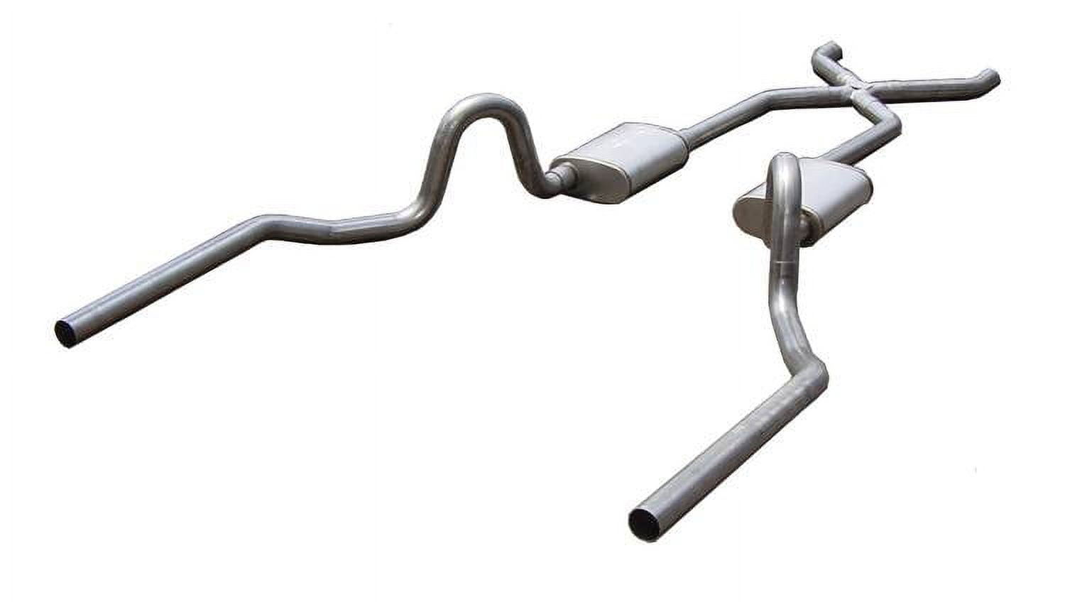 Pypes SGA13T Street Pro Exhaust System X-Pipe System - Dual Rear Exit - 3 in Diameter - Stainless - Natural Each