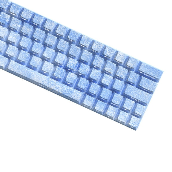 64/74Key Keycaps Ice Blue Keycap Side Print Backlit Keycaps for Keyboards