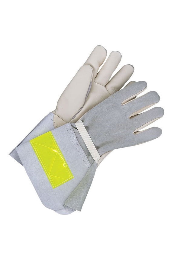 64-9-1268FR-10 PREMIUM GRAIN PALM SPLIT LEATHER BACK UTILITY GLOVE W/NOMEX, Size 10
