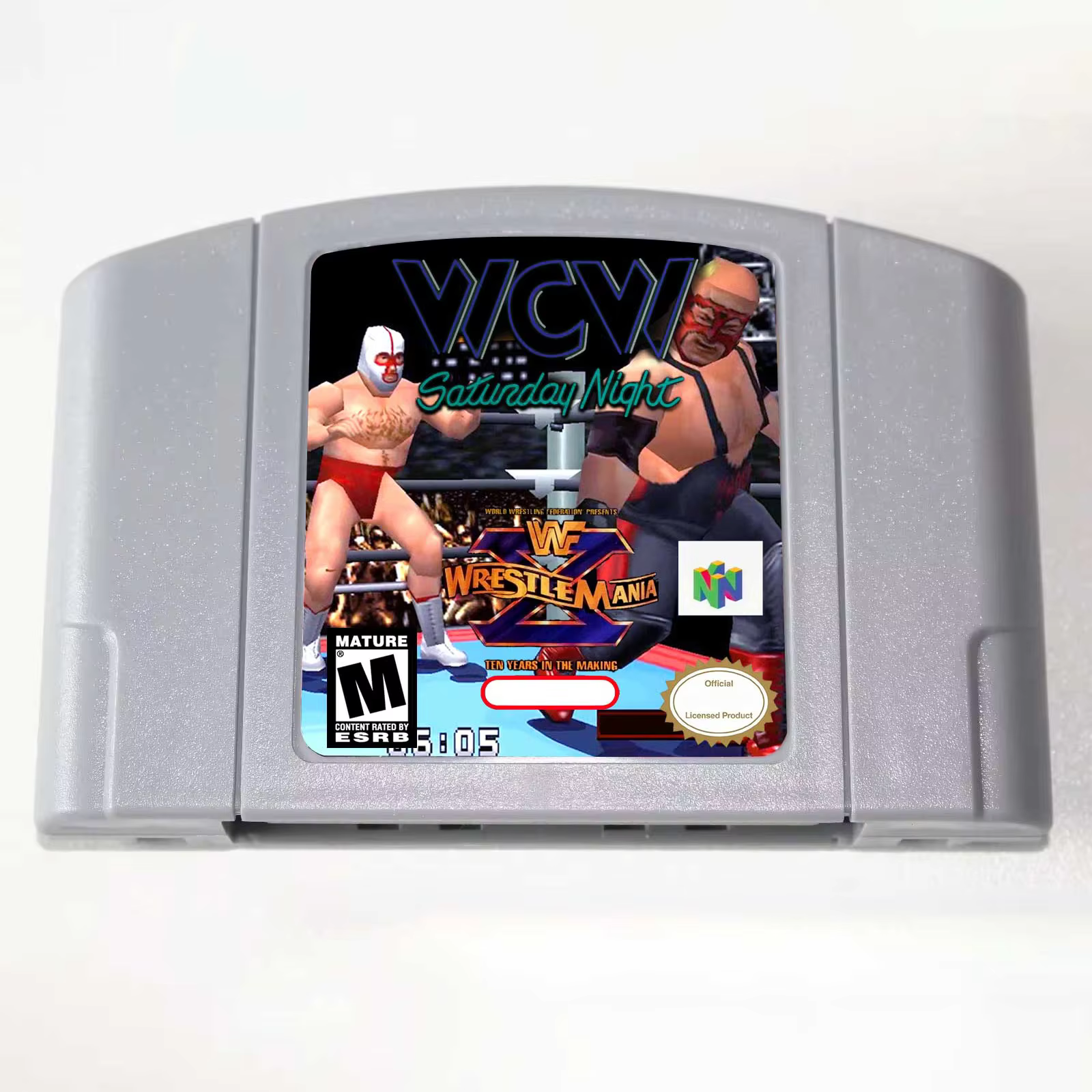 64 Bit Games WCW Saturday Night Live & WF Wrestle Mania X 2 IN 1 Cartridge for N64 Support Everdrive( English USA Version )