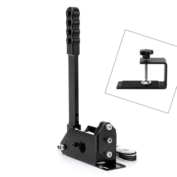 64 Bit USB Handbrake PC Handbrake Hall Sensor for PC Widows Sim Racing Games G25 G27 G29 T500 FANATECOSW DIRT RALLY (With Clamp, Black)