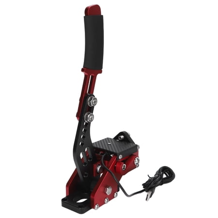 64-Bit USB PC Linear Handbrake for Racing Games, Red & Black Sim Gaming Accessory (13.0 in / 33.0 cm)