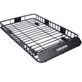 thumbnail image 1 of 64" Black Steel Rooftop Cargo Basket – Heavy Duty Roof Rack, Top Mount, 1 of 8