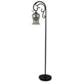 64" Décor Therapy Amber Glass Downbridge Floor Lamp, Bronze Finish