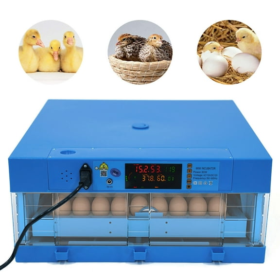 64 Eggs Digital Incubator Automatic Egg Turning Humidity Chicken Duck