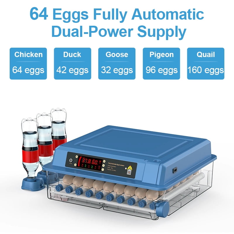 64 Eggs Fully Automatic Incubator For Egg Brooder Farm Equipment Bird ...