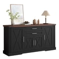 thumbnail image 1 of 64'' Farmhouse Sideboard Storage Cabinet with 4 Doors,Kitchen Storage Buffet with Drawers,Coffee Bar Cabinet Adjustable Shelves and Door Rack for Dining Room,Entryway,Living Room, 1 of 9