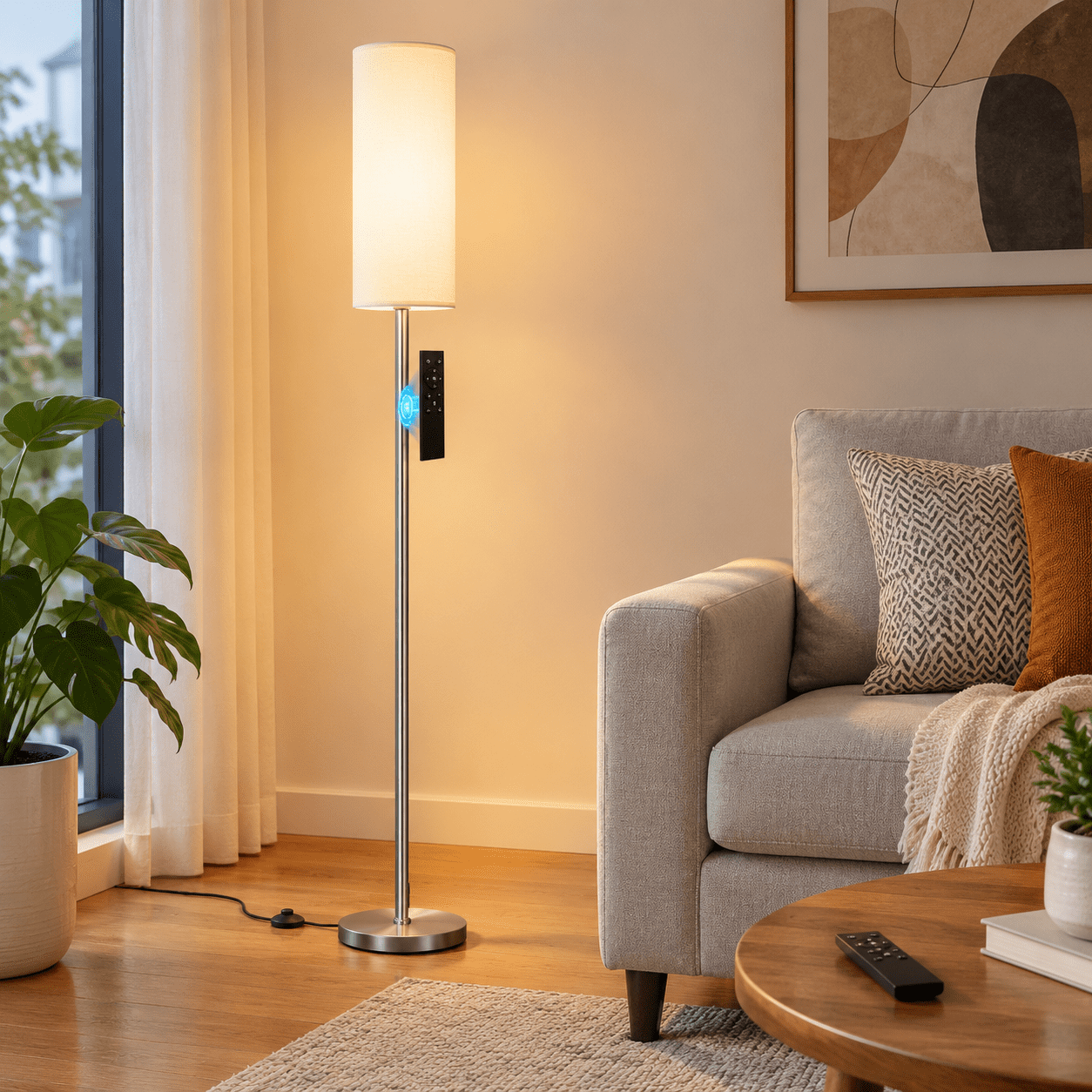 64'' Floor Lamps For Living Room With Remote Control And Stepless ...