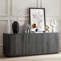 64" Fluted Sideboard Buffet Cabinet with Storage,Modern Storage Cabinet with 4 Doors,Wood Credenza Buffet Sideboards,Console Table for Kitchen Dining Living Room Entryway
