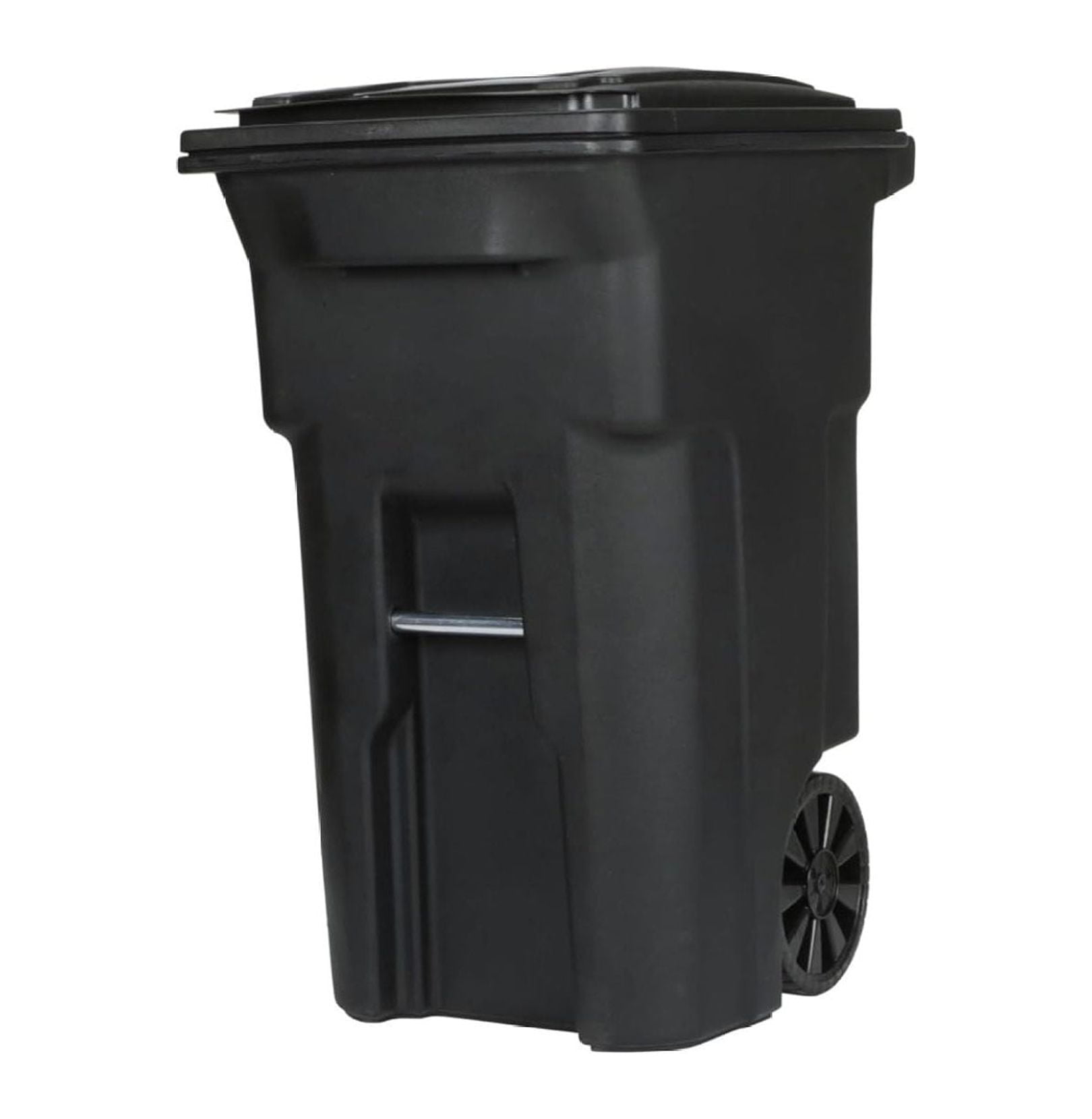 64 Gallon Black Garbage can with Wheels and lid