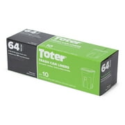 64 Gallon Heavy Duty Outdoor Garbage Can Liner with Odor Eliminator
