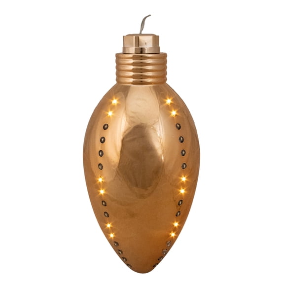 Hofert LED Lighted Multi-Function Commercial Christmas Ornament - Gold - 10" - Clear Lights