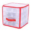 64-Grid Baubles Storage Box with Handle, Snowflakes Storage Container with Compartments, Foldable Storage Case for Xmas Ball