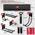 thumbnail image 1 of 64" Heavy Duty Garage Tool Organizer Wall Mount - 300lbs Capacity, Adjustable Hooks, Anti-Rust, 1 of 8