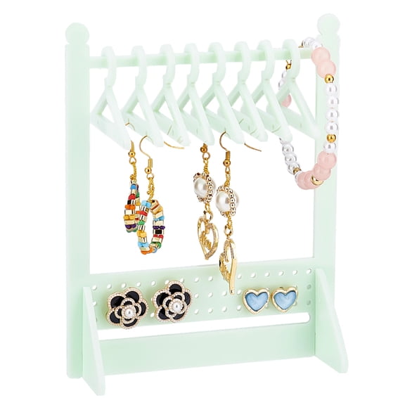 64 Holes Earring Hanger Rack Acrylic Earring Stand Display Coat Hanger Holder Earring Holes Hanging Organizer DIY