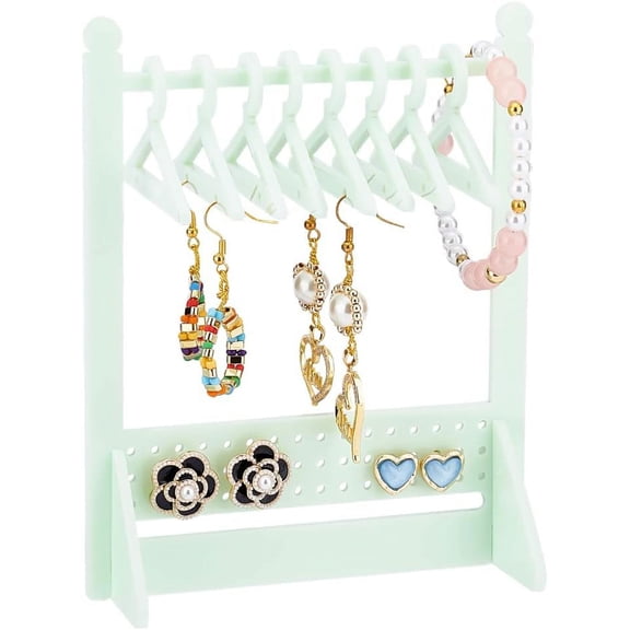 64 Holes Earring Hanger Rack Acrylic Earring Stand Display Coat Hanger Holder Earring Holes Hanging Organizer