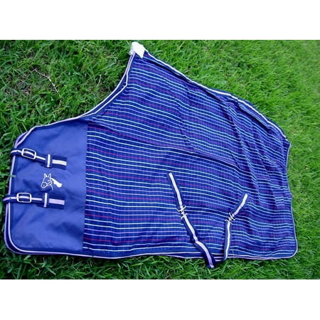 64" Horse Cotton Sheet Blanket Rug Summer Spring Navy 5324