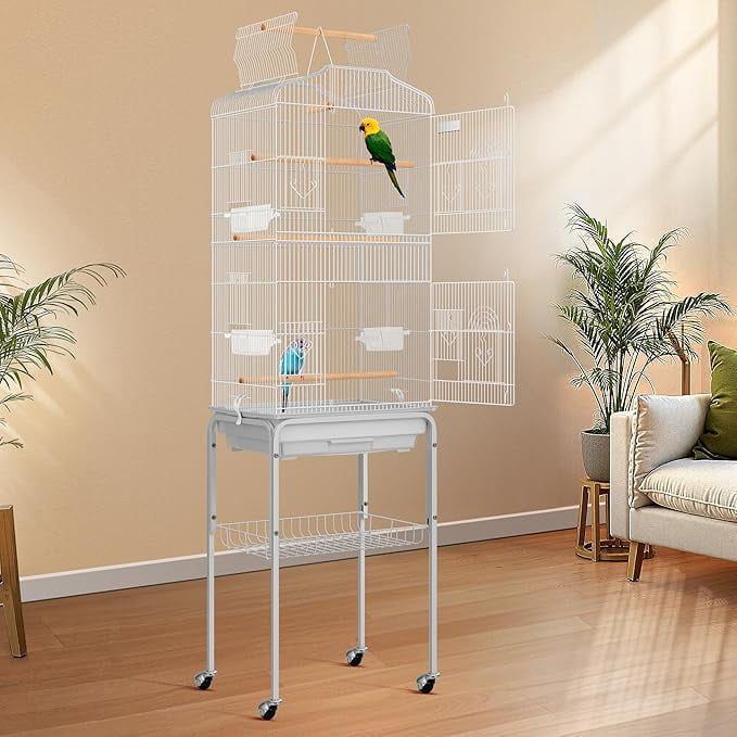 Curated visual reference: Picture Idea: 64 Inch Bird Cage With Play Top And Stand For