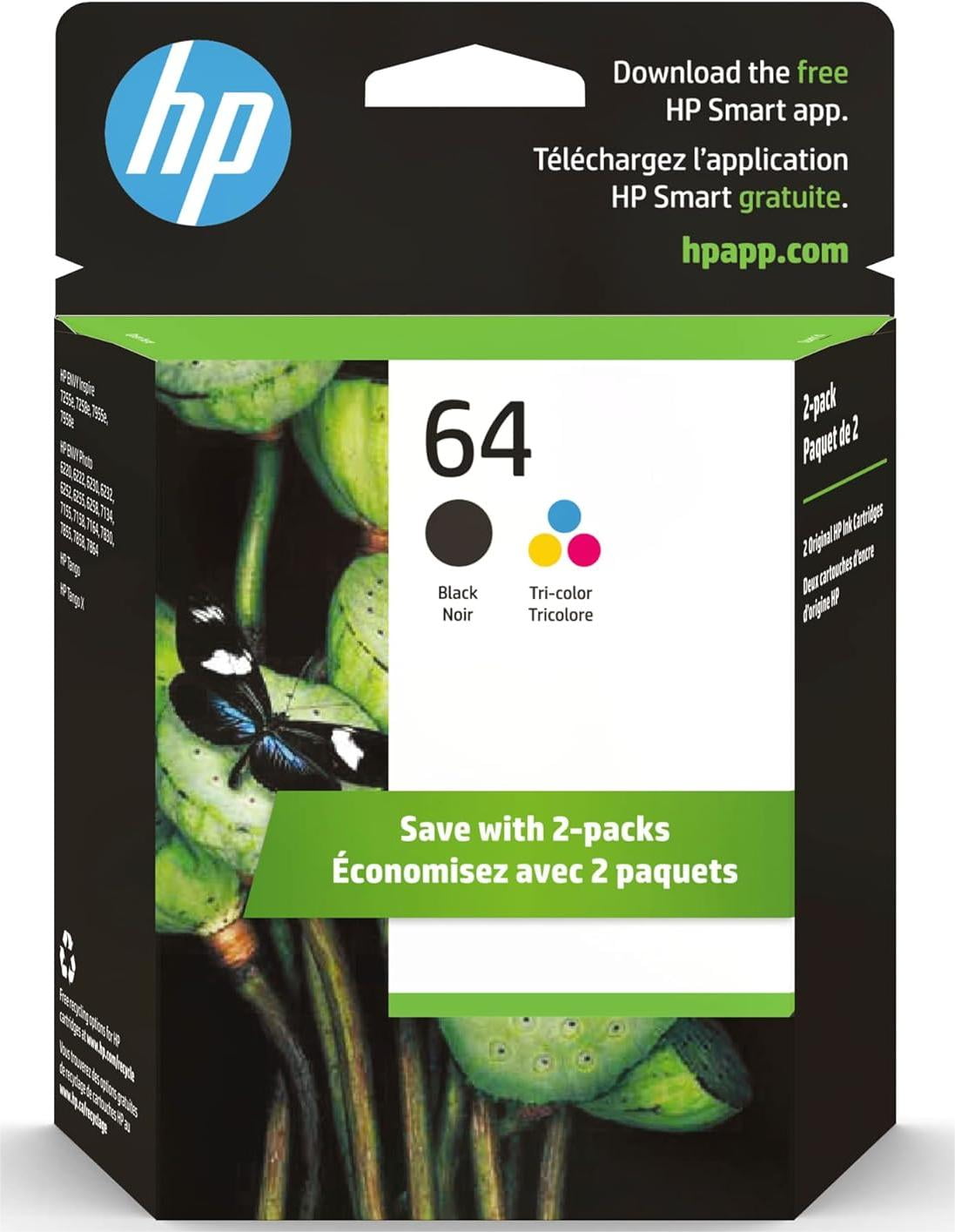 64 Ink Cartridges Black and Color Work with HP ENVY Photo 7855 7858