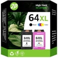 thumbnail image 1 of 64 Ink Compatible for 64xl Ink Cartridge Combo Pack for Envy Photo 7855 7858 7900e 7155 6252, 1 of 17