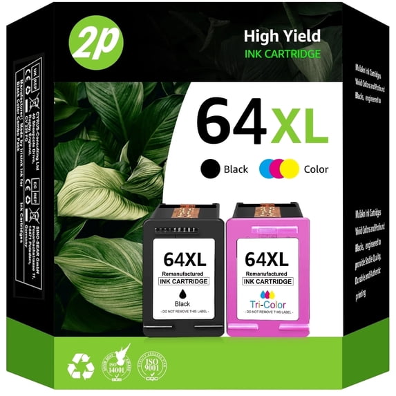 64 Ink Compatible for 64xl Ink Cartridge Combo Pack for Envy Photo 7855 7858 7900e 7155 6252