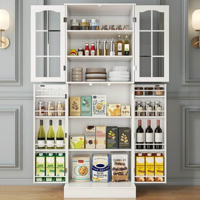 64 Kitchen Pantry White Kitchen Pantry Storage with