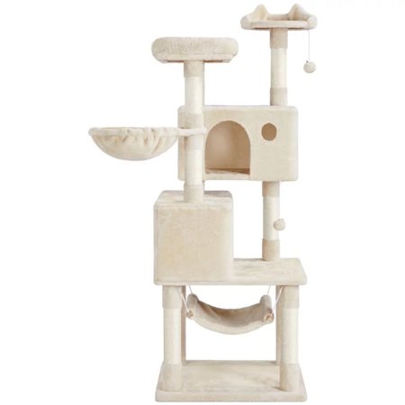 64'' Multi-level Cat Tree Cat Tower Beige