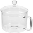thumbnail image 1 of 64 OZ Glass Cooking Pot Glass Saucepan with Cover Heat Resistant Simmer Pot for Stovetop Stew Pot for Pasta Noodle Soup Milk, 1 of 8
