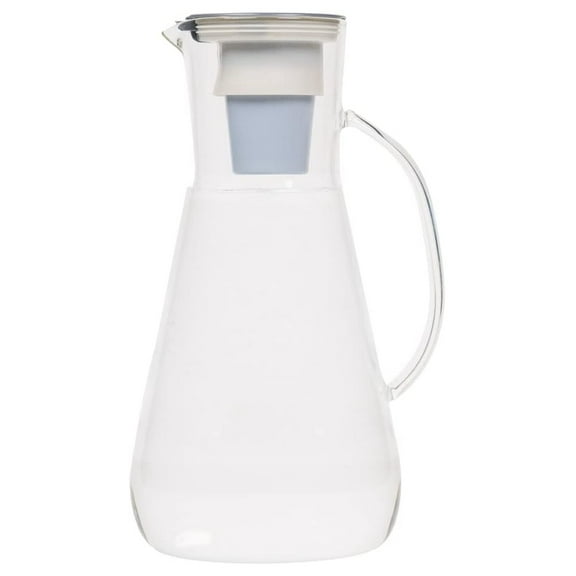 64 Ounce Water Filter Glass Pitcher, Patented Fast Flo Tech, 60 Second Quick Fill, 8 Cup Capacity Pitcher, BPA Free