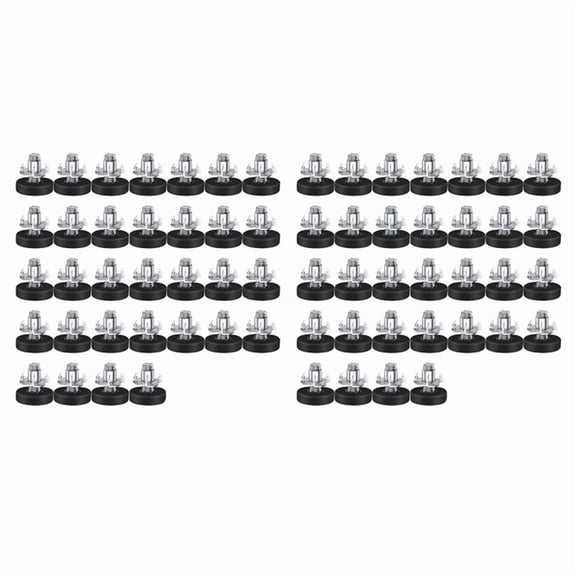 64 PCS M6 Thread Adjustable Furniture Levelers Screw in Chair Feet Adjustable Furniture Feet Leg Levelers