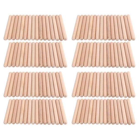 64 Pairs Classical Wood Claves Musical Percussion Instrument Natural Hardwood Rhythm Sticks Percussion Rhythm Sticks