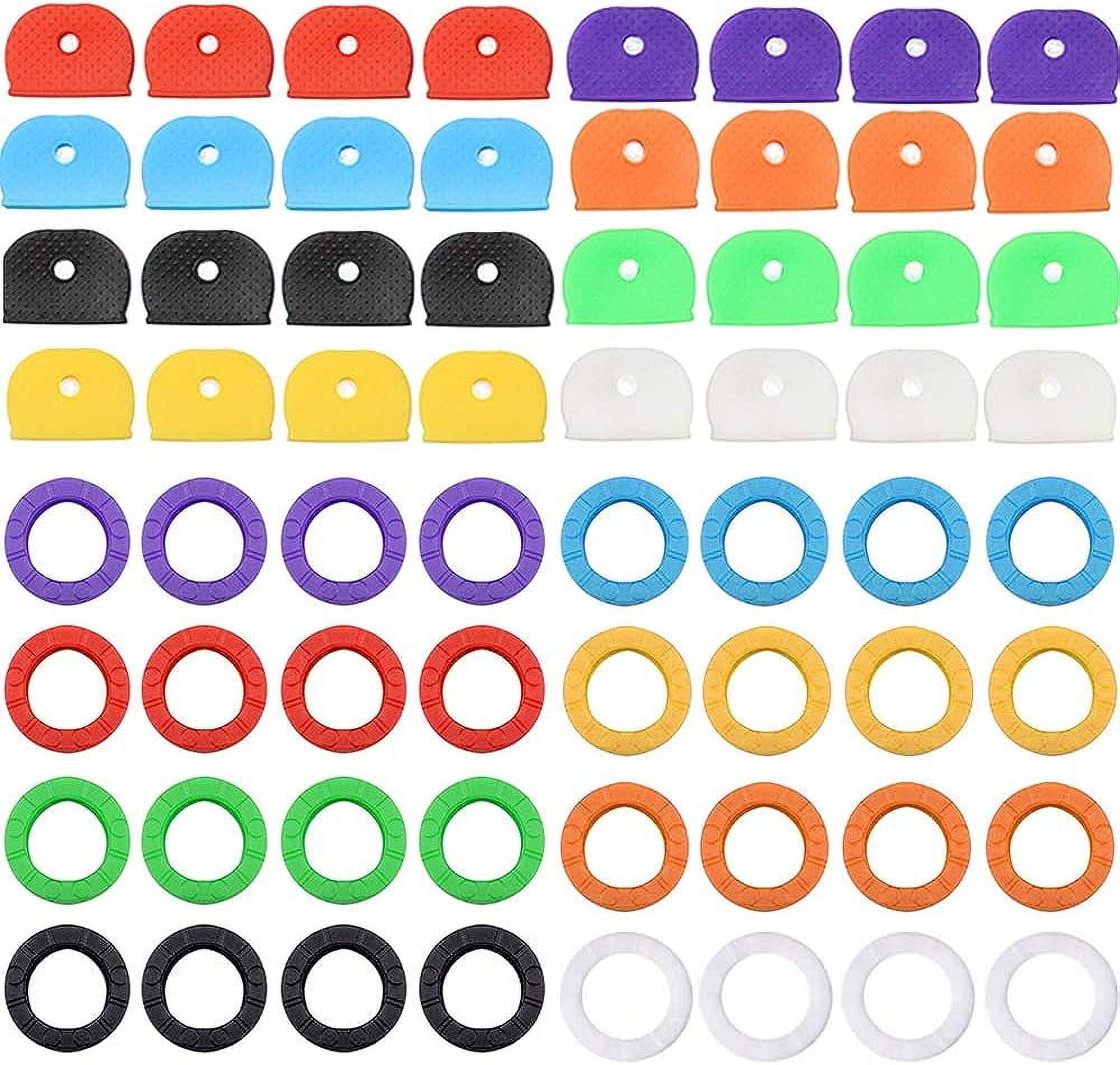 64 Pcs Key Caps Covers Tag Key Toppers Flexible Key Covers for Easy ...